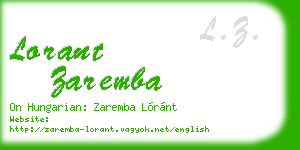 lorant zaremba business card